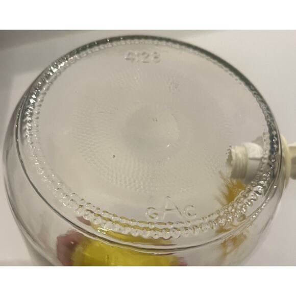 VTG EXCELLENT Sun Tea Glass Jar Yellow Sunburst J.M Werling 1 Gallon With Lid - Picture 6 of 7